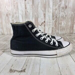 Converse Chuck Taylor All Star High Top Black Canvas Sneakers Womens 8 Mens 6